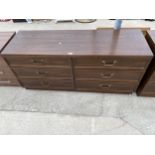 A G PLAN CHEST OF SIX DRAWERS 55" WIDE