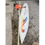 A TC RUNNER WINDSURFING BOARD WITH SAIL