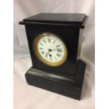 A VICTORIAN SLATE MANTLE CLOCK A/F