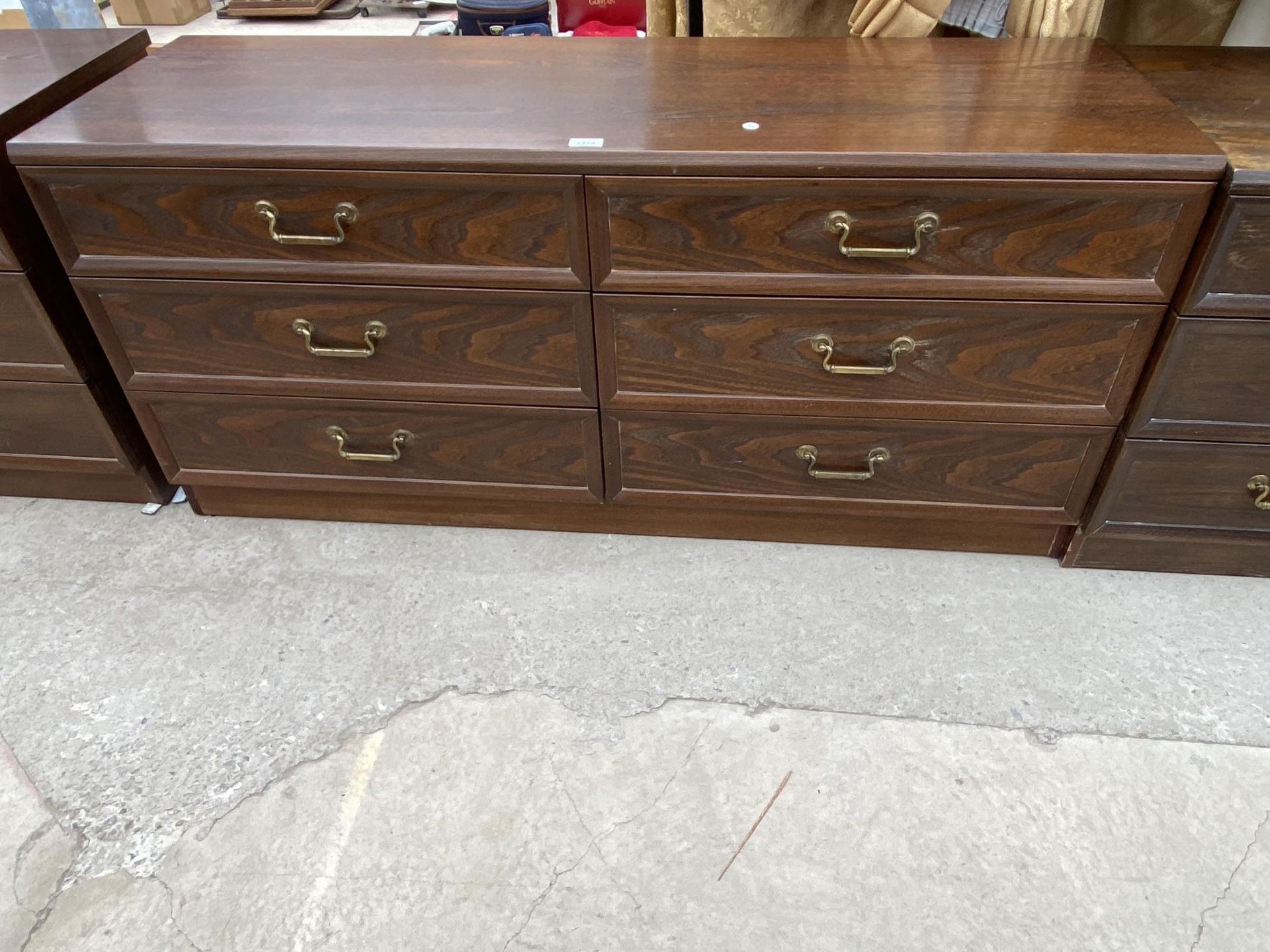 A G PLAN CHEST OF SIX DRAWERS 55" WIDE