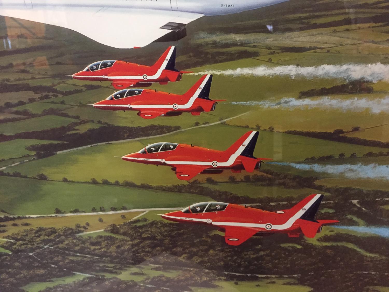 A FRAMED SIGNED LIMITED EDITION 200/400 COLONIAL PRINT OF THE JUBILEE FLIGHT BY STEPHEN BROWN 39CM X - Bild 5 aus 7