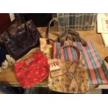 A COLLECTION OF BAGS TO INCLUDE TWO BODEN AND CATH KIDSTON STYLE ETC