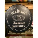 A JACK DANIELS BOTTLE TOP WALL HANGING SIGN
