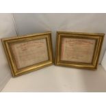 TWO GILT FRAMED GREAT NORTHERN RAILWAY SHARES CERTIFICATES