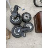 A SET OF FOUR GO-KART WHEELS