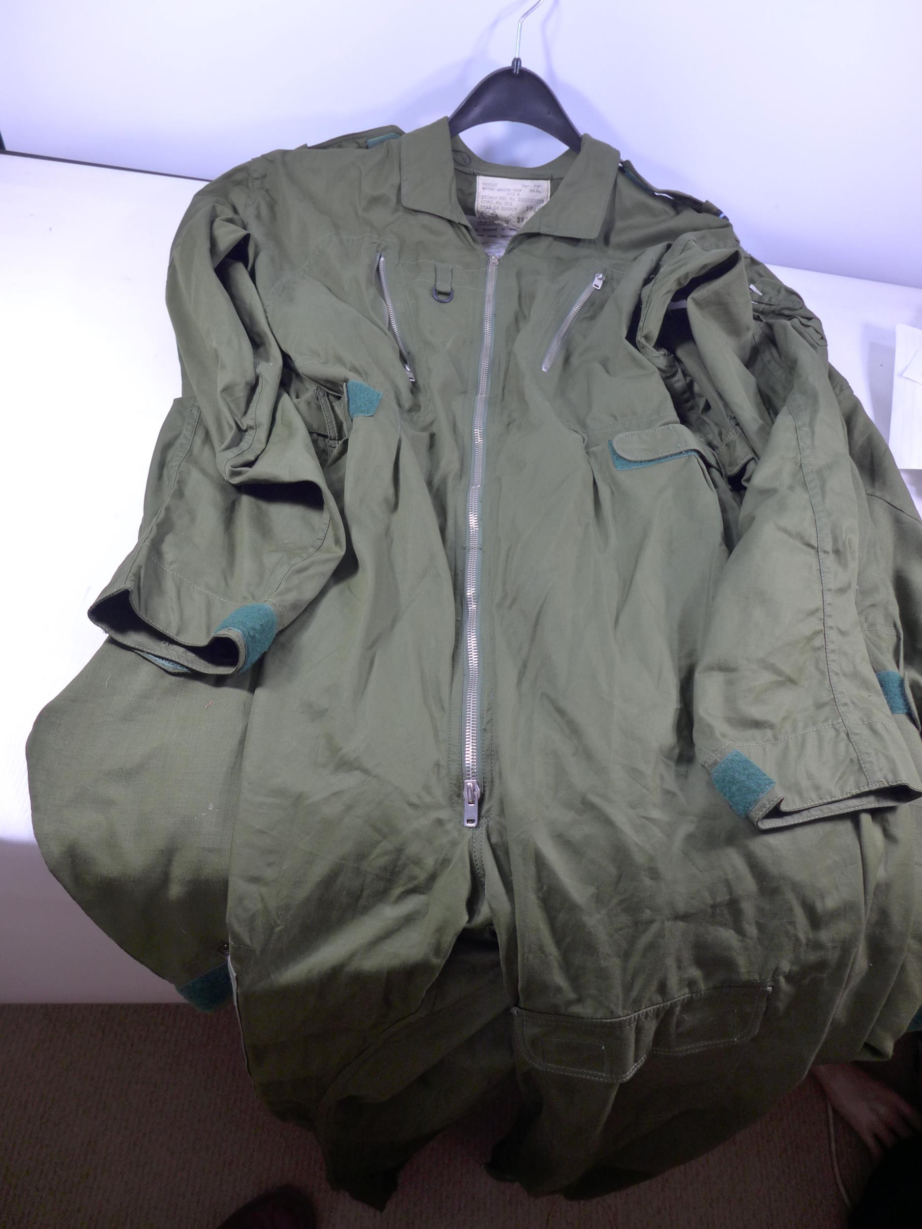 TWO RAF FLYING OVERALLS MARK 9 DATED 1969, SIZE 8 AND SIZE 7 (2)