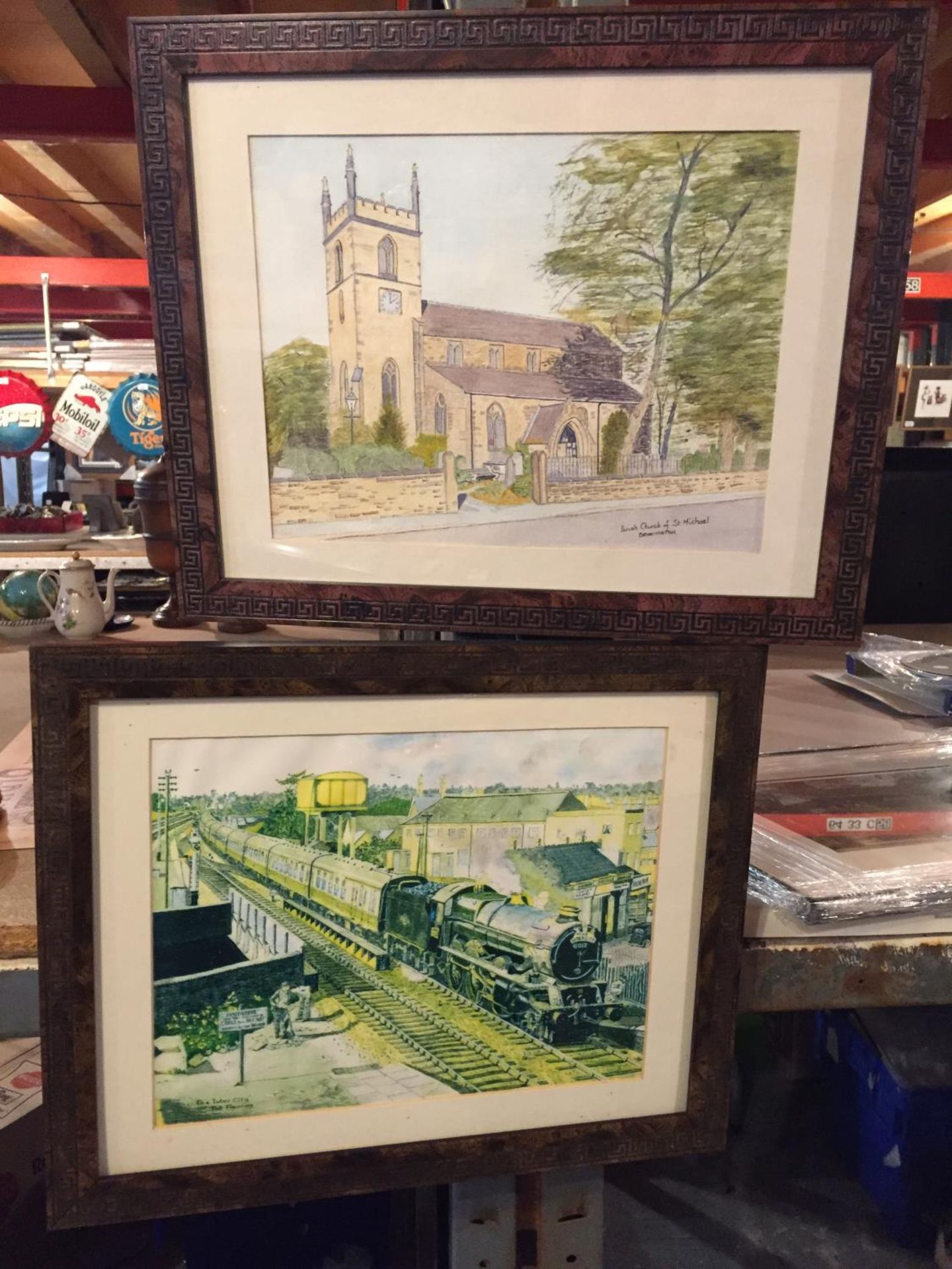 TWO FRAMED PRINTS TO INCLUDE THE INTEERCITY AND PARISH CHURCH BRIMMINGTON - Image 2 of 10