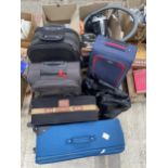 AN ASSORTMENT OF HOUSEHOLD CLEARANCE ITEMS TO INCLUDE SUITCASES AND A HOOVER ETC