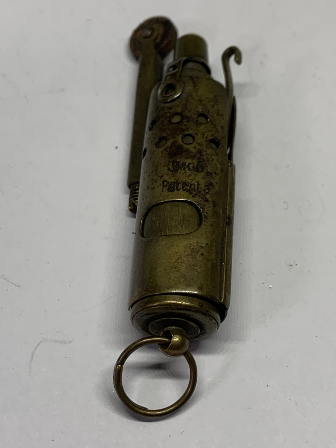 A BRASS GERMAN TRENCH ART CIGARETTE LIGHTER - Image 2 of 4