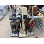 THREE VARIOUS HOOVERS TO INCLUDE A BISSELL AND AN ELECTROLUX ETC