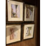 FOUR FRAMED COUNTRYSIDE LAKE PICTURES