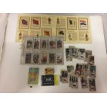 VARIOUS EPHEMERA TO INCLUDE CIGARETTE CARDS AND GLASTONBURY PHONE CARDS