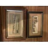 TWO PURE SILK WOVEN PICTURES DEPICTING THE GOOD OLD DAYS AND A BOAT RACE ENTITLED ARE YOU READY