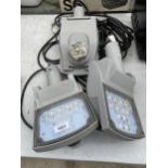 THREE INDUSTRIAL OUTSIDE SECURITY LIGHTS