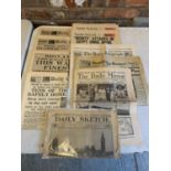 DAILY PAPERS WW1 AND WW2, ORIGINAL PAPERS AND COPIES