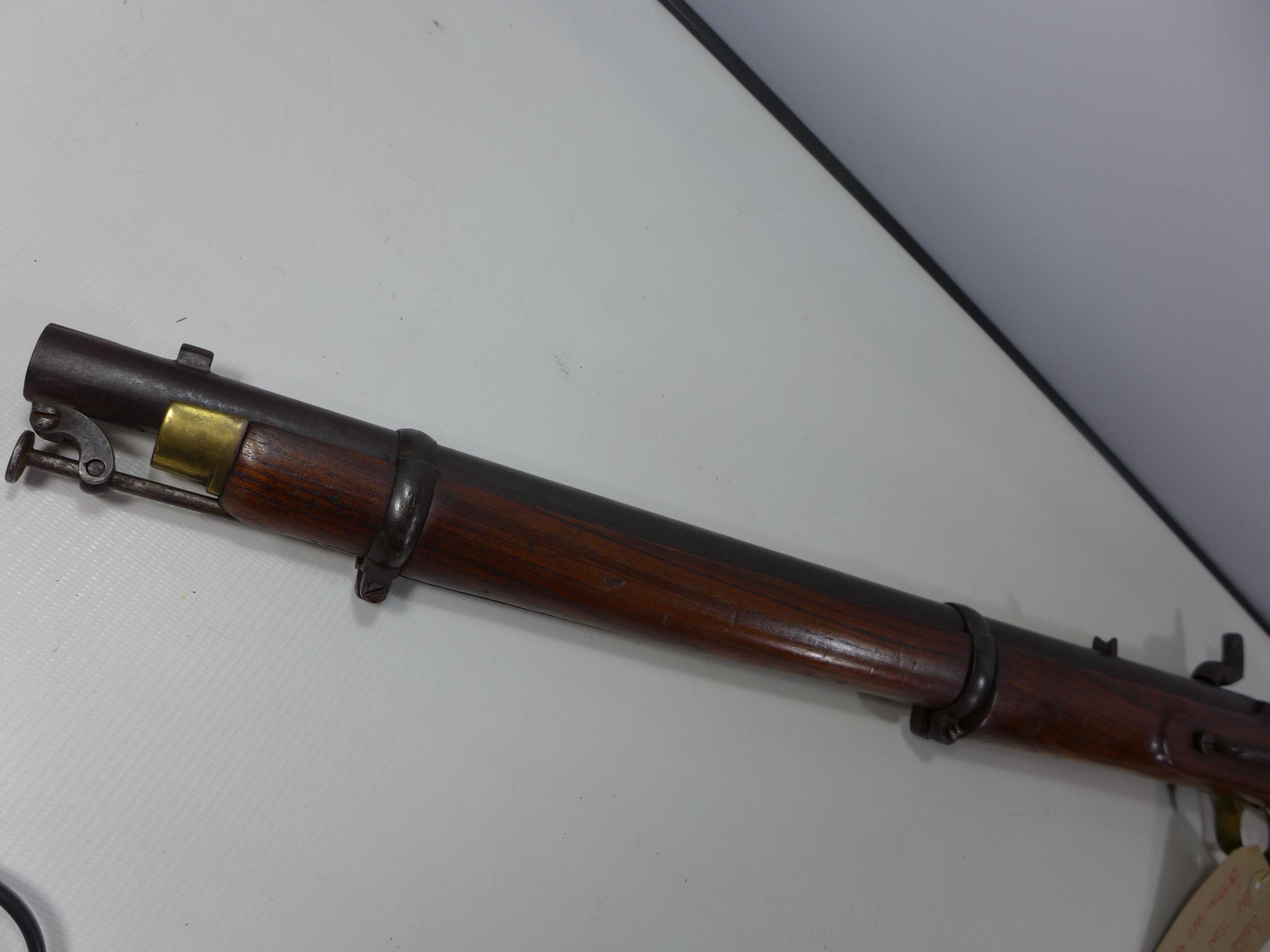 A DEACTIVATED PERCUSSION CAP CARBINE, 54CM BARREL - Image 4 of 6