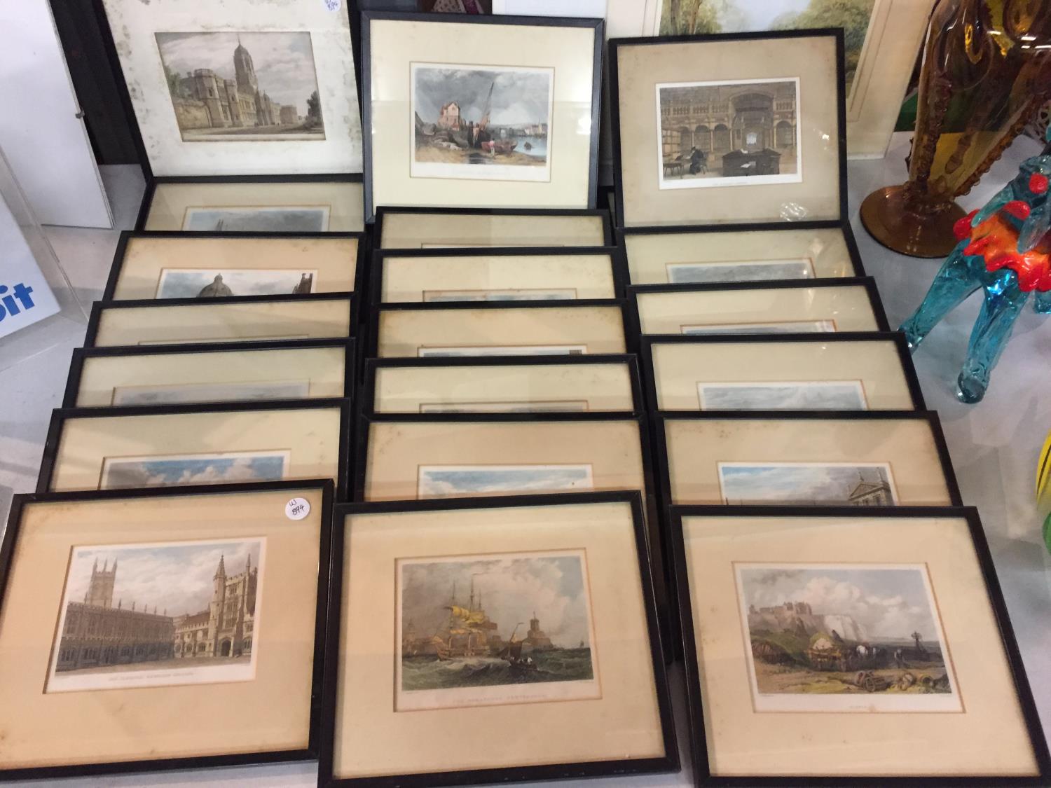 A LARGE COLLECTION OF FRAMED AND MOUNTED PRINTS OF VARIOUS SCENES