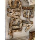 NINE LNER CAST IRON LETTERS 'SWHLASLIE'