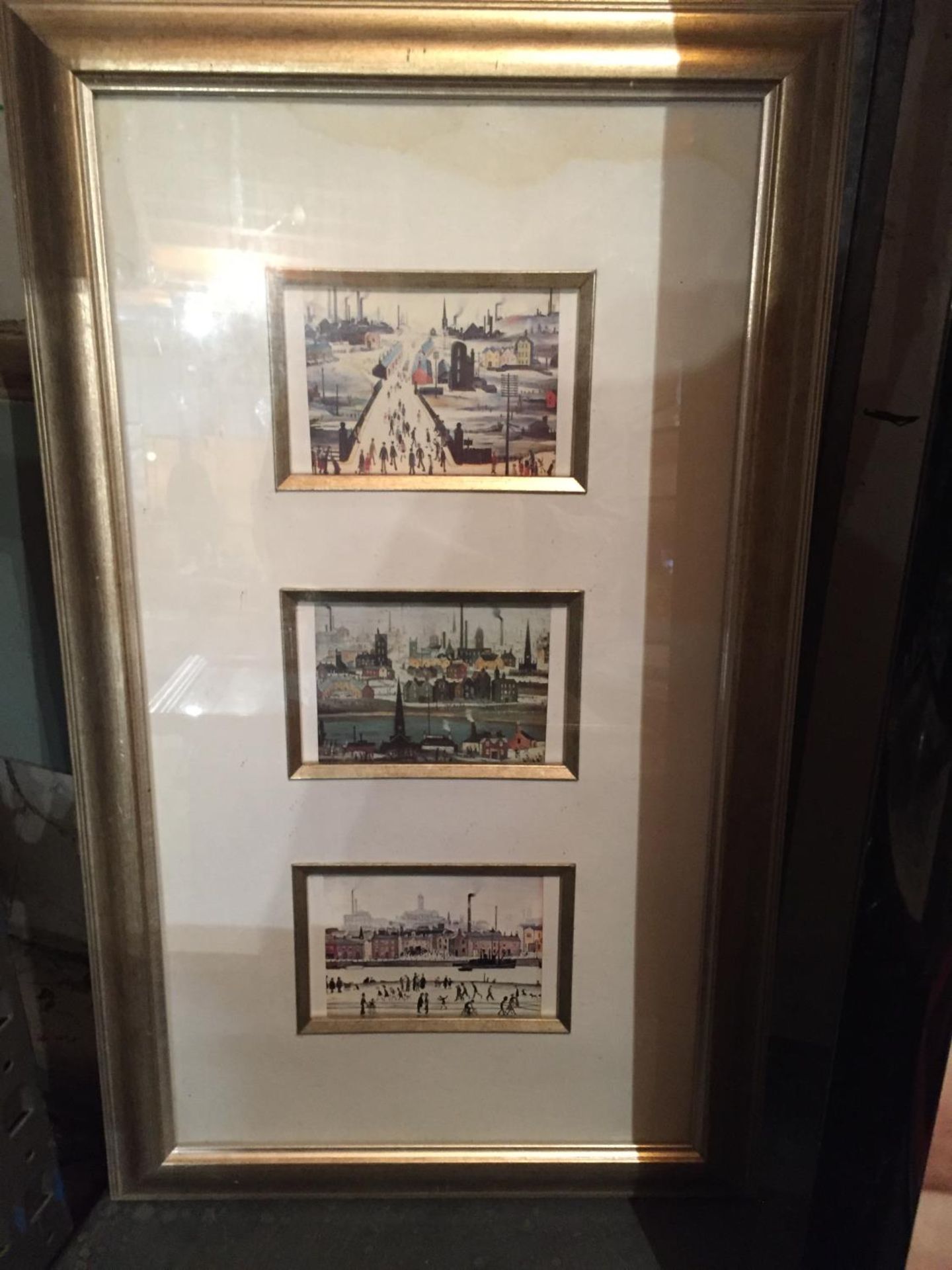 FOUR FRAMED LS LOWERY PRINTS TO INCLUDE A MONTAGE OF THREE - Image 10 of 10