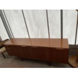 A MID 20TH CENTURY RETRO TEAK SIDEBOARD STAMPED A.H.MCINTOSH & CO LTD, 79.5" WIDE