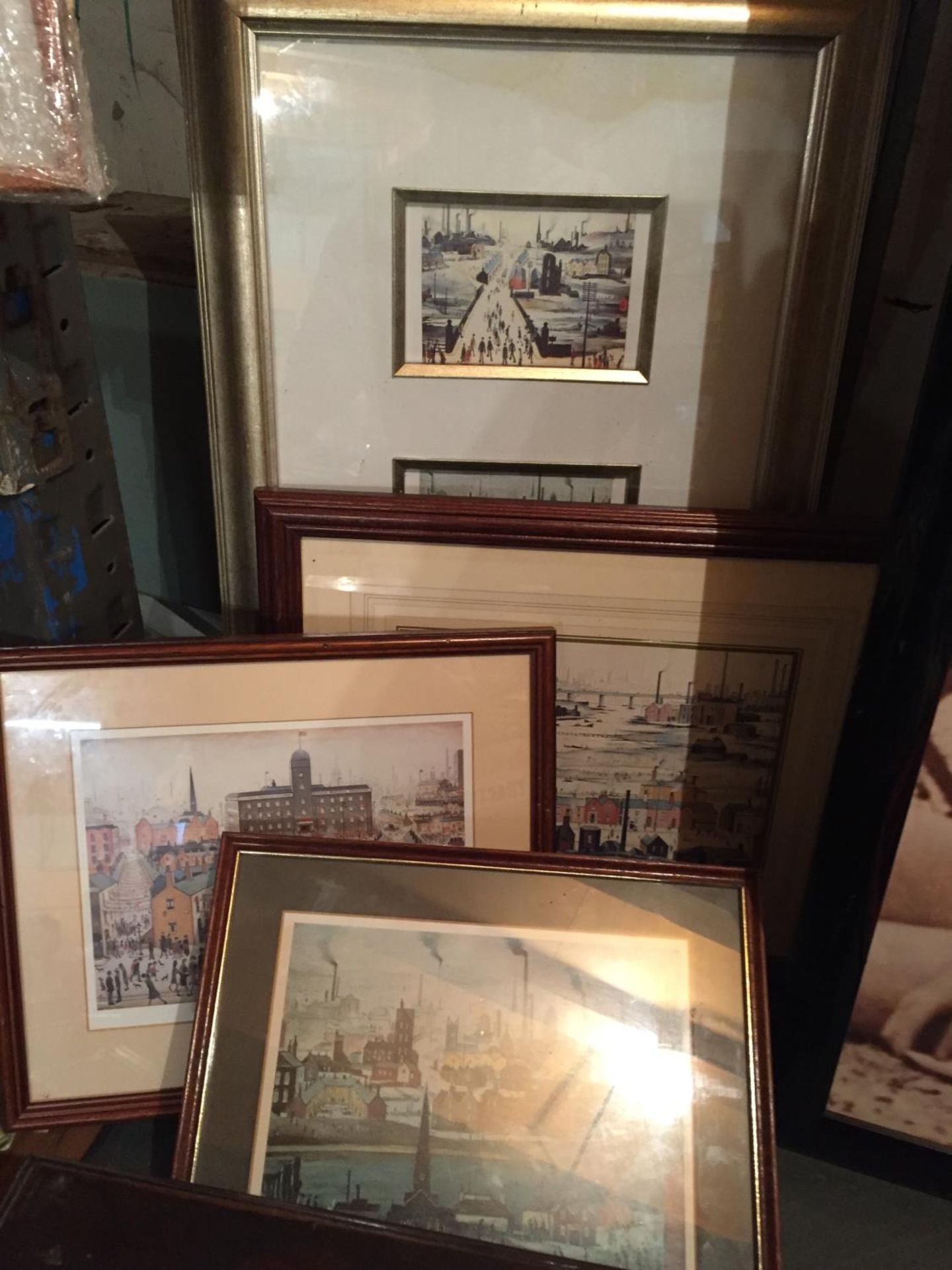 FOUR FRAMED LS LOWERY PRINTS TO INCLUDE A MONTAGE OF THREE - Image 2 of 10