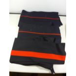 A PAIR OF FOOT GUARDS TROUSERS AND TWO FURTHER PAIRS OF TROUSERS (3)