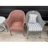 TWO LLOYD LOOM BEDROOM CHAIRS