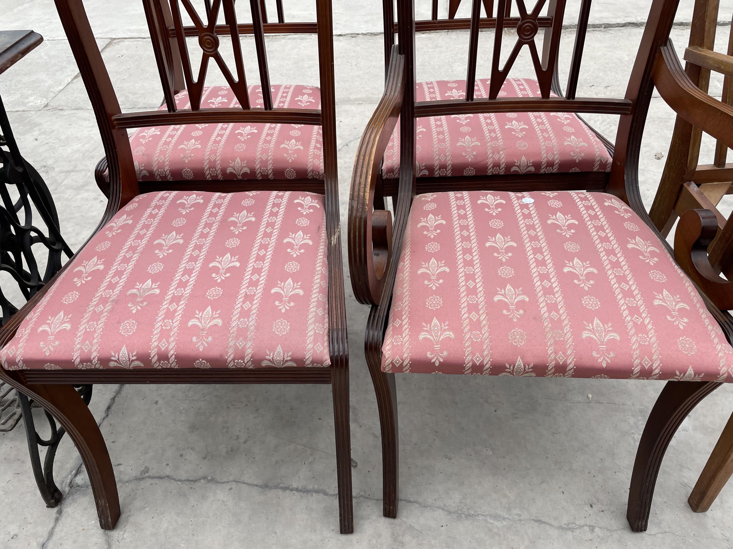 FOUR REPRODUCTION MAHOGANY DINING CHAIRS - Image 2 of 3