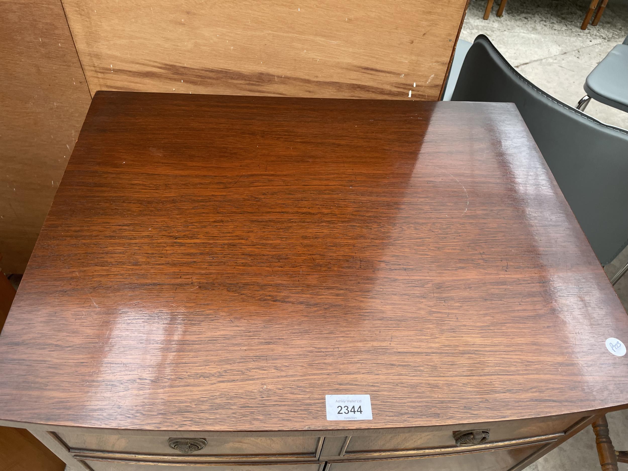 A REPRODUX BEVAN FUNNELL MAHOGANY BOW FRONTED STEREO CABINET 24" WIDE - Image 2 of 4