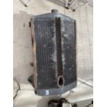 A VINTAGE CAR RADIATOR BELIEVED TO BE FROM A 51 ALVIS