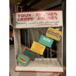 A FRENCH VINTAGE DISPLAY ADVERTISING STAND FOR THROAT PASTILLES