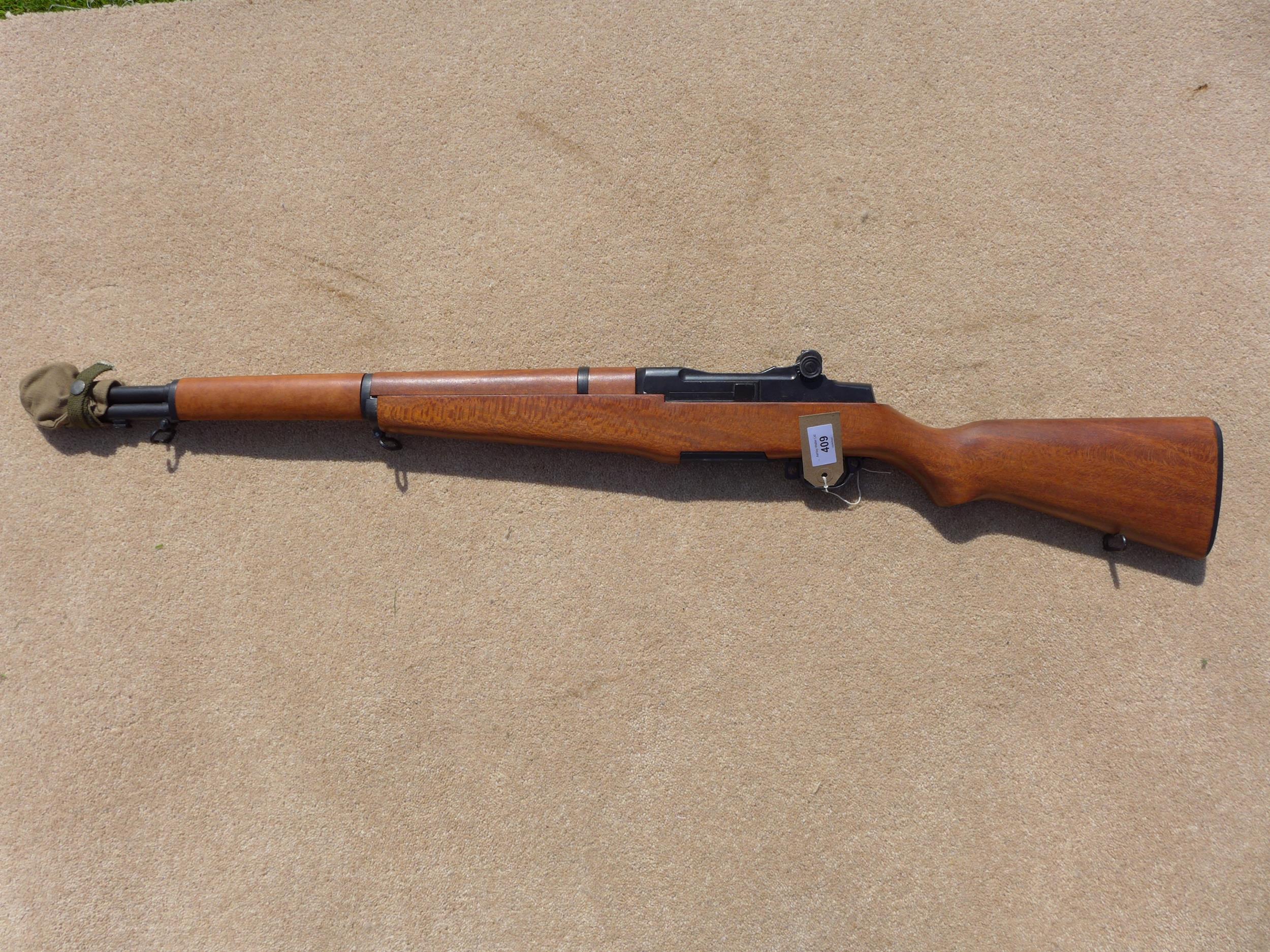 A DENIX NON FIRING M1 GARAND SEMI AUTOMATIC RIFLE, 59CM BARREL