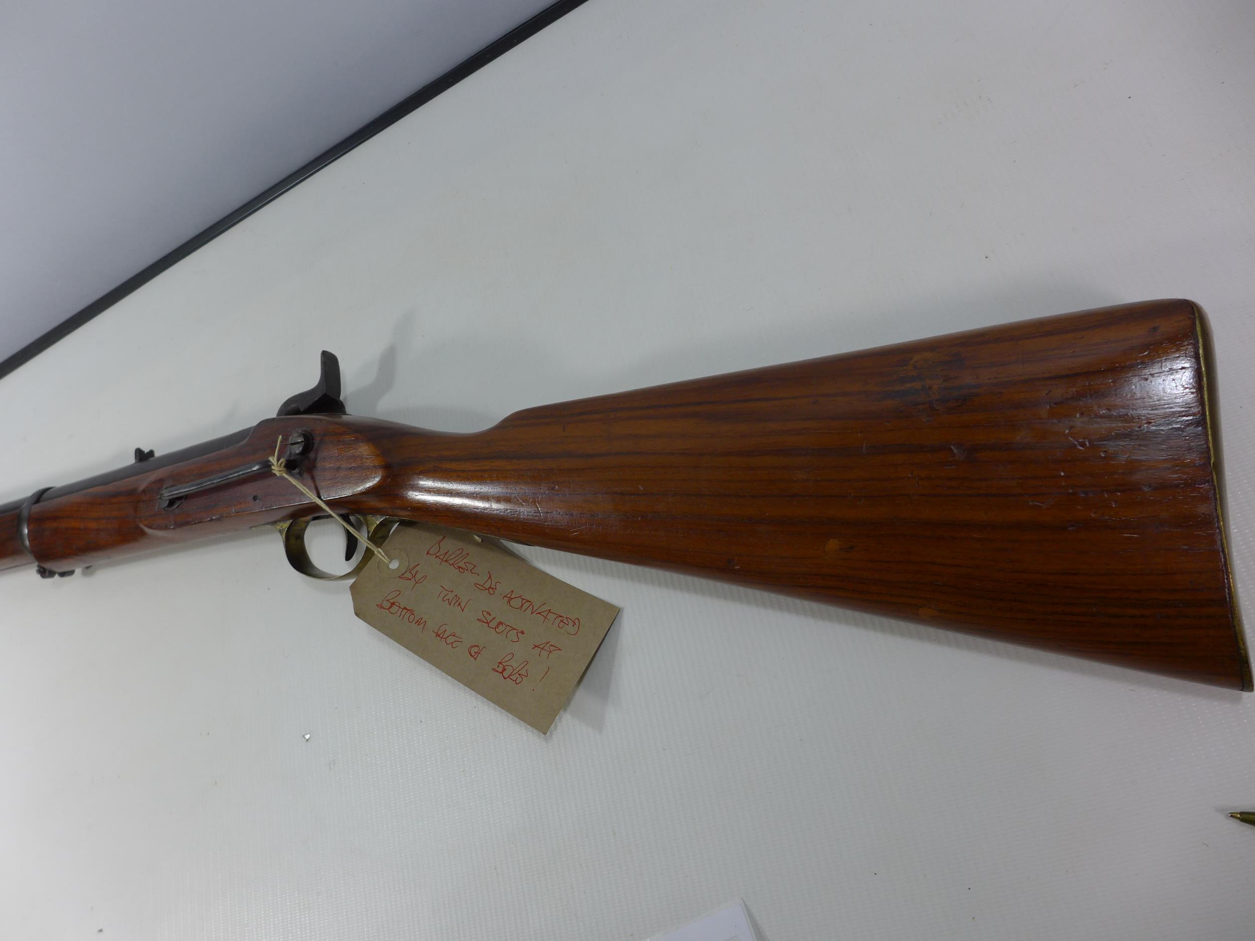 A DEACTIVATED PERCUSSION CAP CARBINE, 54CM BARREL - Image 3 of 6