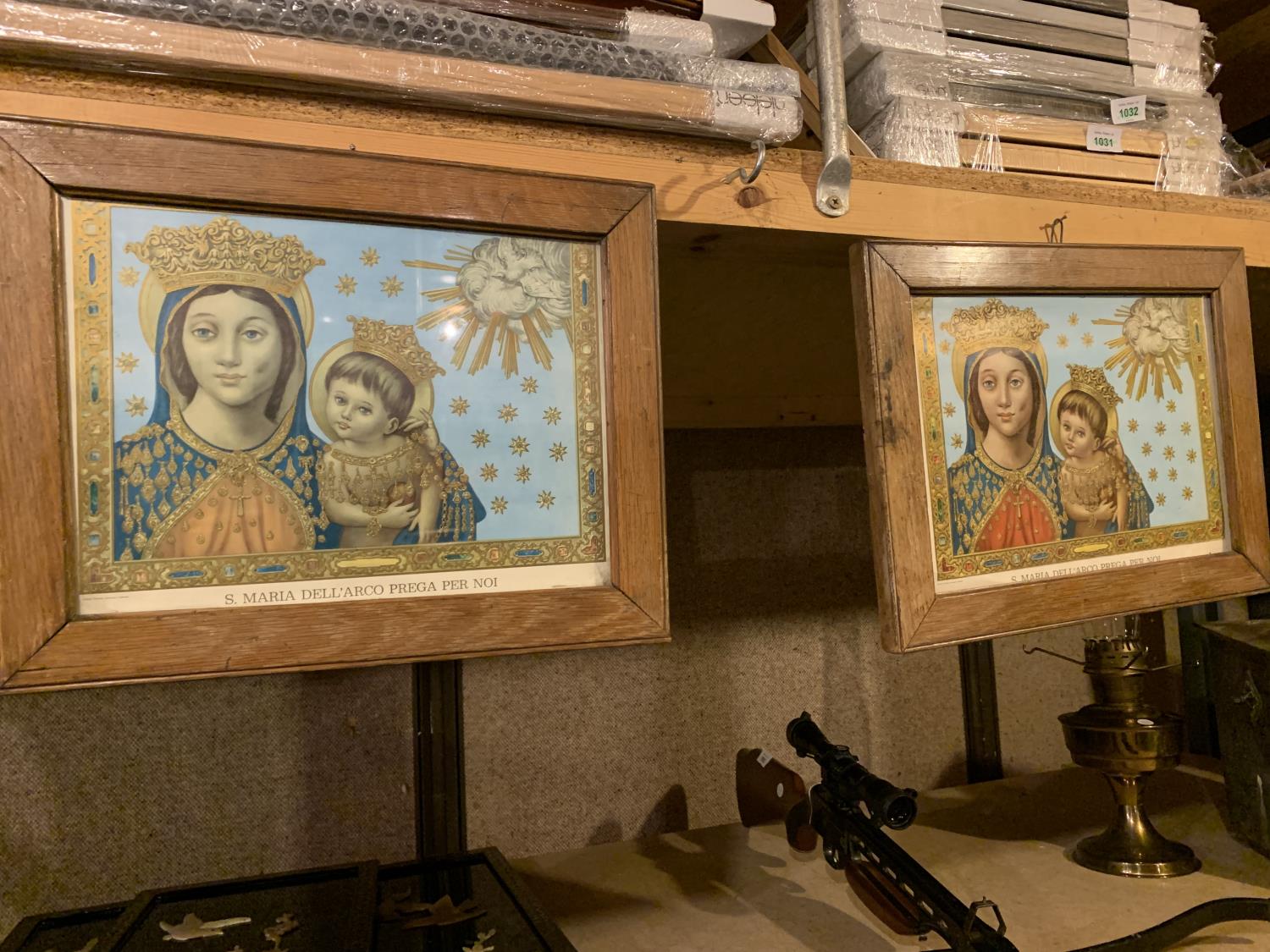 TWO FRAMED RELIGIOUS PRINTS