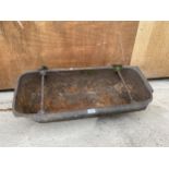 A VINTAGE CAST IRON WALL HANGING TROUGH/PLANTER (L:82CM W:35CM D:19CM)