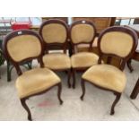 A SET OF FOUR VICTORIAN STYLE DINING CHAIRS