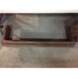A COPPER FIRE SURROUND 53 INCHES WIDE BY 15 INCHES DEEP