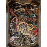 A LARGE COLLECTION OF COSTUME JEWELLERY