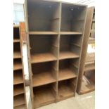 A VINTAGE METAL FOUR TIER WORKSHOP SHELVING UNIT