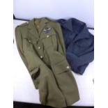 A MID 20TH CENTURY RAF JACKET, SIZE 8 AND AN ARMY JACKET (2)