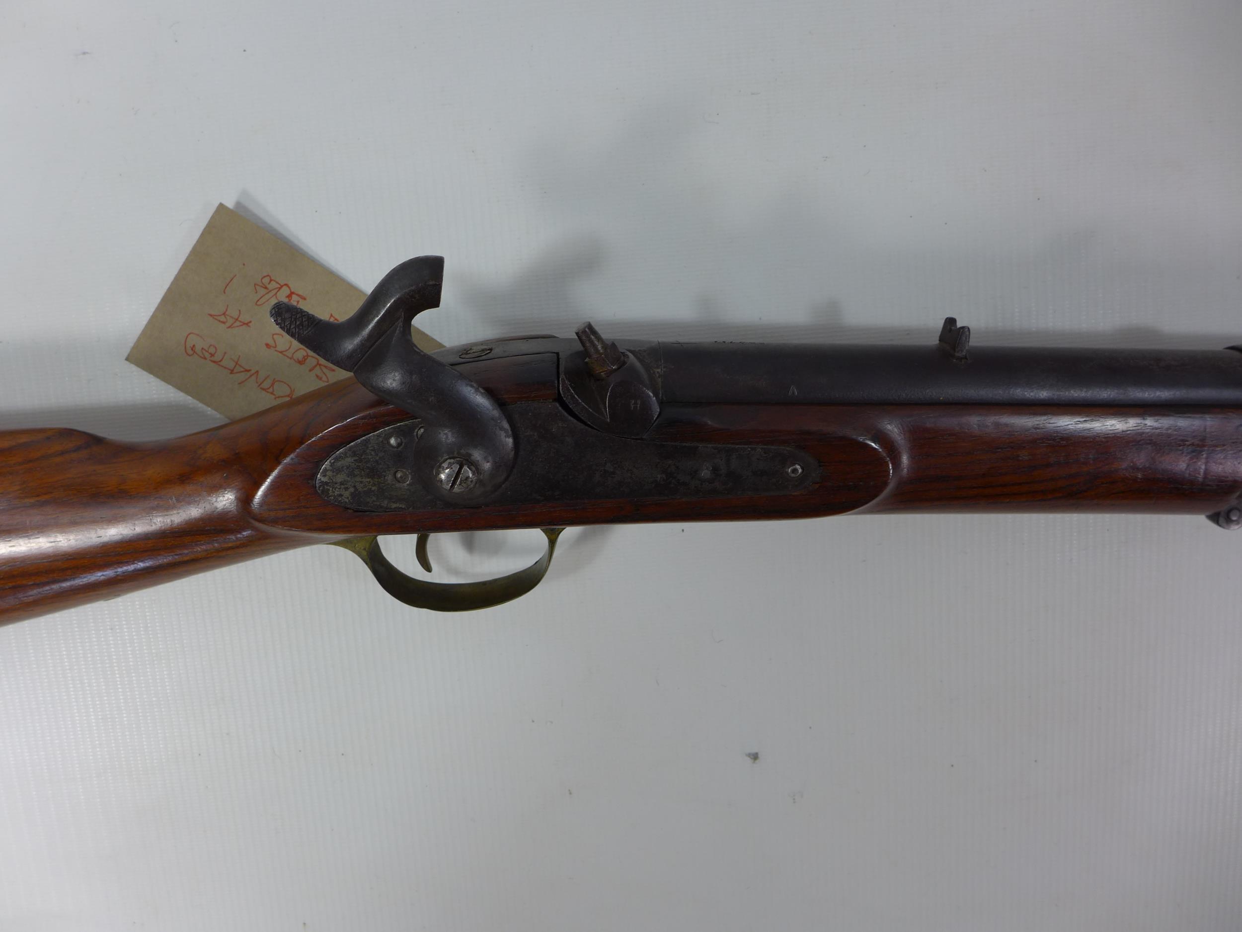 A DEACTIVATED PERCUSSION CAP CARBINE, 54CM BARREL - Image 5 of 6