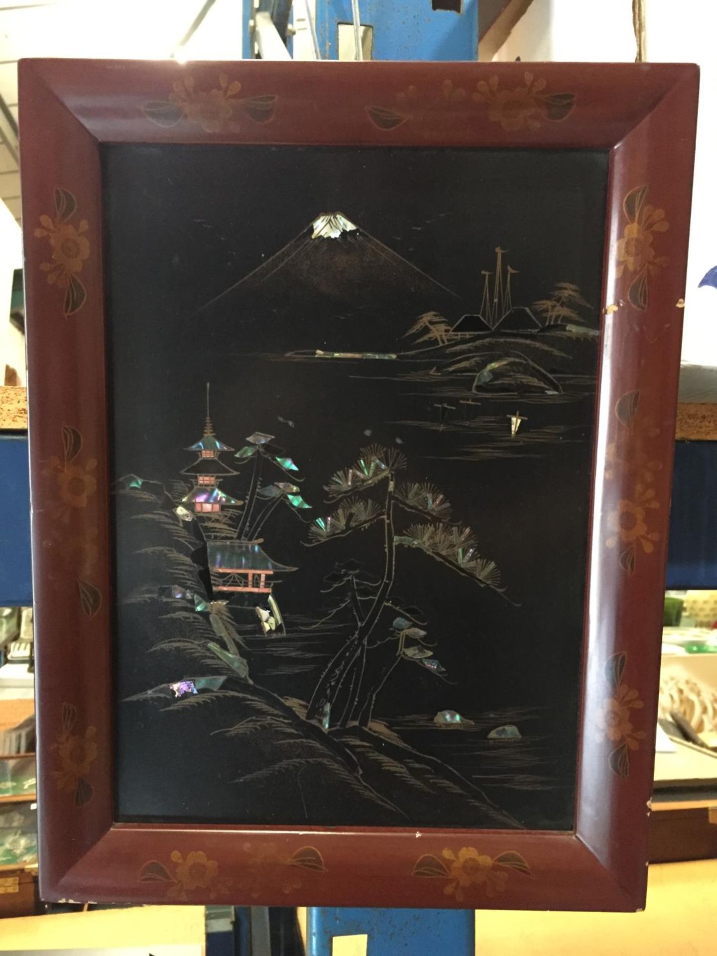 A FRAMED ORIENTAL PICTURE