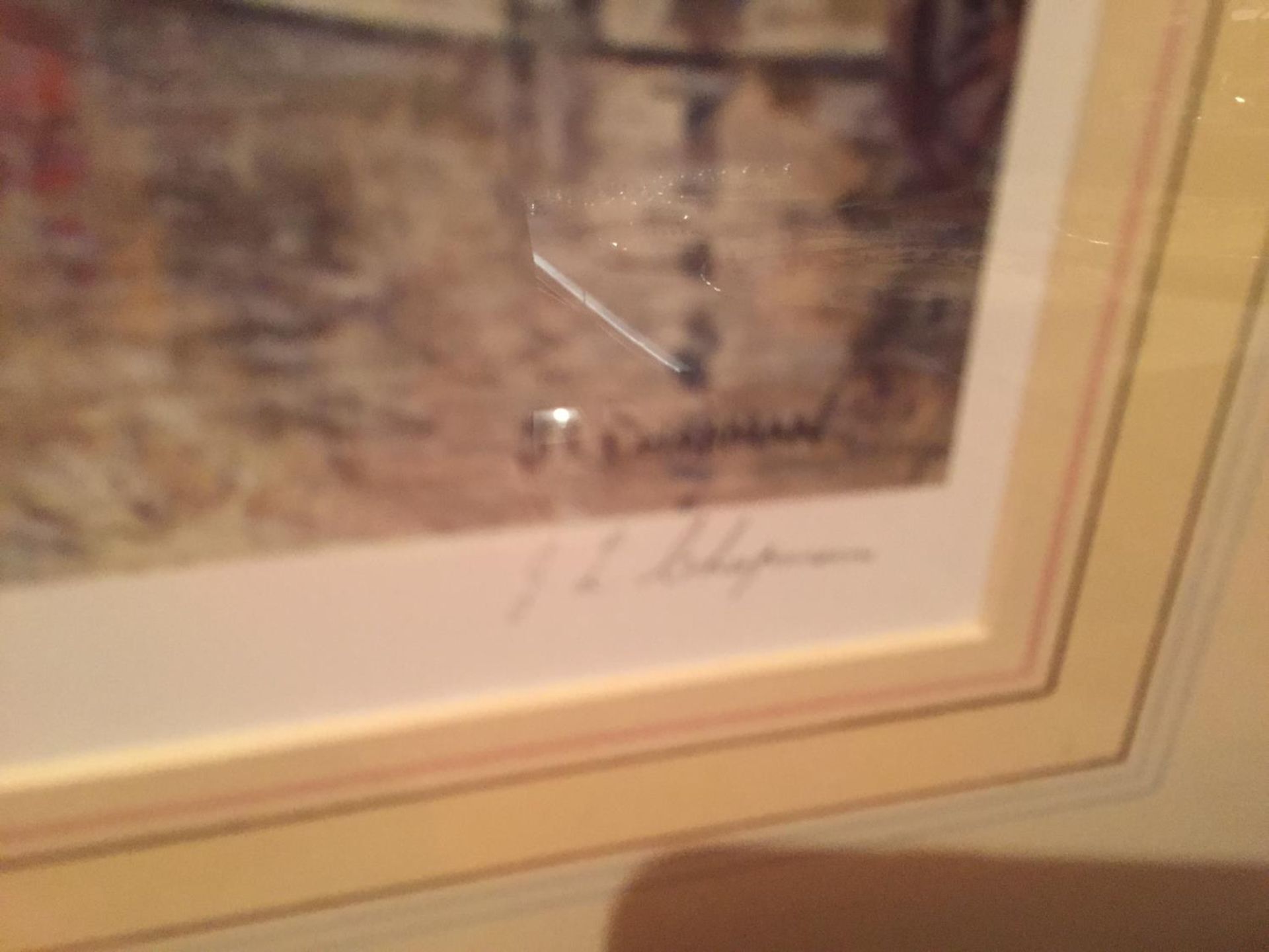 A FRAMED PRINT OF A VICTORIAN STREET SIGNED J L CHAPMAN LIMITED EDITION NUMBER 102/850 - Image 4 of 6