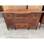 AN ART NOUVEAU MAHOGANY SIDEBOARD - 59" WIDE