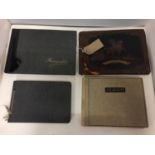 FOUR VINTAGE PHOTOGRAPH AND POSTCARD ALBUMS