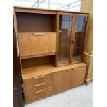 A RETRO TEAK UNIFLEX LOUNGE UNIT58" WIDE