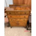 AN ART DECO WALNUT TALLBOY 36" WIDE