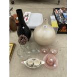 AN ASSORTMENT OF ITEMS TO INCLUDE VASES, PINT POTS AND CERAMIC WARE ETC
