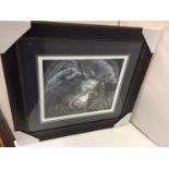 A FRAMED LIMITED EDITION 'QUANTOCK' 3/125 BY LISA ANN WATKINS