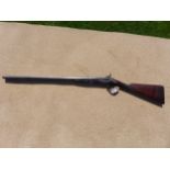 A 12 BORE PINFIRE DOUBLE BARRELED SHOTGUN BY SAMUEL SMITH OF PRINCES ST, LONDON, 72.5CM BARRELS